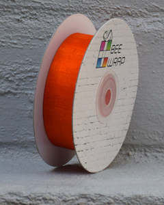 25mm Cut Edge Organza: Cut Edge Organza 25mm X 50mtrs Orange