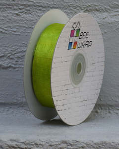 Cut Edge Organza 25mm X 50mtrs Lime