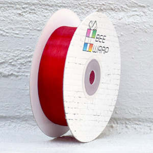 Cut Edge Organza 25mm X 50mtrs Dark Red