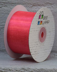 Cut Edge Organza 50mm X 50mtrs Peach