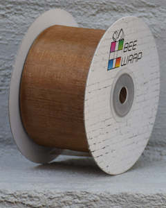 50mm Cut Edge Organza: Cut Edge Organza 50mm X 50mtrs Cappuccino