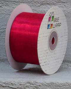 Cut Edge Organza 50mm X 50mtrs Hot Pink