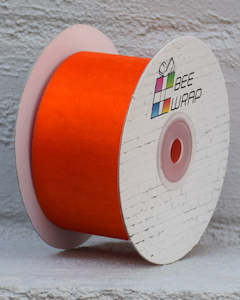 Cut Edge Organza 50mm X 50mtrs Orange