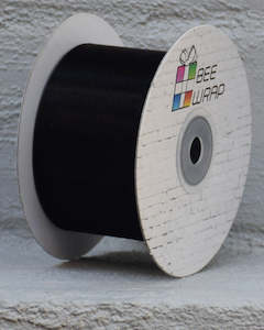 50mm Cut Edge Organza: Cut Edge Organza 50mm X 50mtrs Black