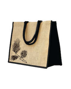 Xmas Pine Cones Jute Tote 20/ctn