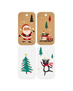 Christmas Gift Tags: Gift Tags Happy Santa set - 20/pack