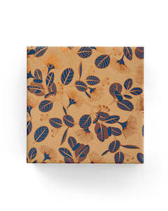 Pohutukawa on Kraft Wrap Navy Copper