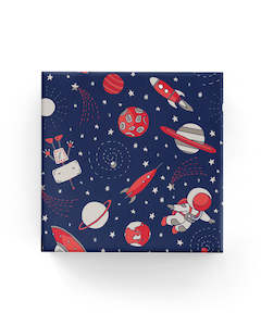 Space Wrap Navy Taupe Red