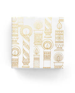 2023 Christmas Range: Vintage Candle Wrap White Gold