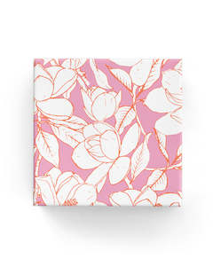 Magnolia Sketch Wrap Pink Apricot