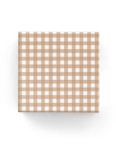 2024 Everyday Wrap Range: Gingham Check on Matte Wrap Beige