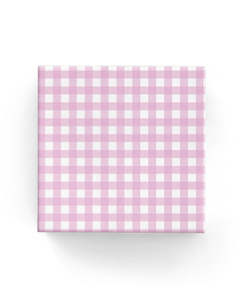 Gingham Check on Matte Wrap Pale Pink