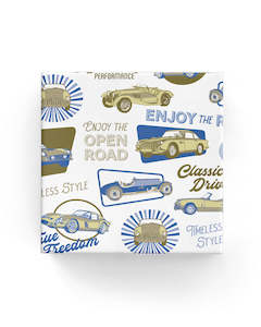 Vintage Car Wrap Blue Olive