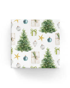 2024 Christmas Range: Watercolour Trees Wrap