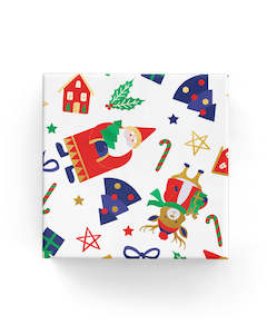 2024 Christmas Range: Santa and Friends Wrap Red Green Blue