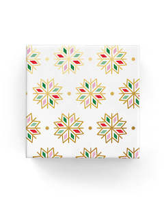 Cutout Snowflakes Wrap Red Green Pink