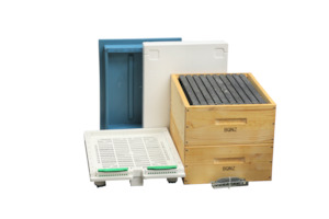 Beehive Packages Collection: 3/4 Depth Wooden Beehive Package with Plastic frames.