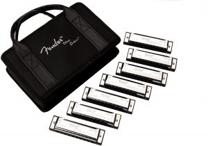 Fender Blues Deluxe Harmonicas 7 Pack With Case