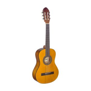 Musical instrument: Stagg 1/2 size guitar in Natural, Blue, or Red. Includes bag