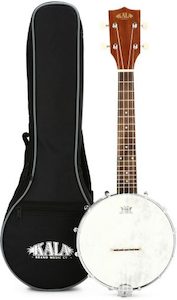 Kala- Natural Mahogany Banjo Concert Ukulele with bag