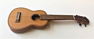 Fzone FZU D30 Soprano Travel ukulele with bag. Solid Top