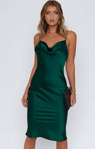 Womenswear: Schiffer Slip Midi Dress Emerald