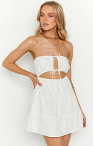 Womenswear: Georgia White Strapless Mini Dress