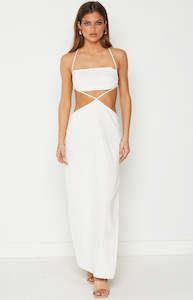 Mimi White Midi Dress