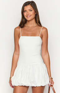 Memories White Bubble Mini Dress