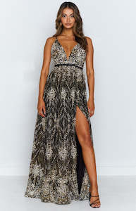 Womenswear: Jasmine Glitter Formal Dress Black