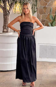 Dayton Black Strapless Maxi Dress