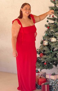 Viona Red Maxi Dress