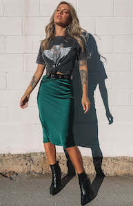 Womenswear: Trisha Midi Skirt Emerald