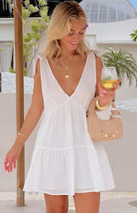 Womenswear: Angel Girl White Mini Dress