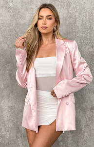 Womenswear: Rose Pink Satin Blazer