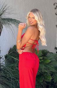 Ibiza Red Strapless Top