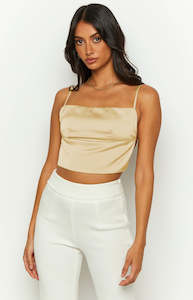 Womenswear: Samantha Backless Yellow Crop Top