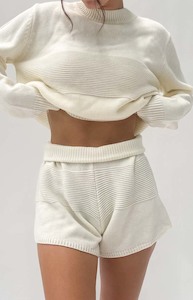 Womenswear: Winslee White Knit Shorts