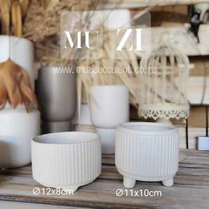 Cosmetic: Ceramic Cute Stripe Pot – 2colors