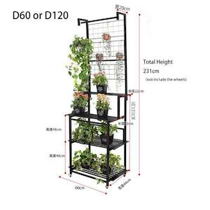 Garden Metal 4 Tier Planter Shelf Outdoor Indoor▸简约铁艺花架