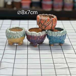 StoneHue Succulent Pottery Pot， 4 random as a set