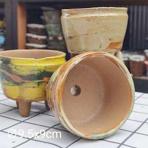 Artisan Palette Succulent Pottery Pot， 3 random as a set