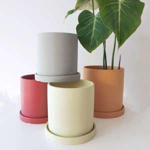 Morandi Ceramic Straight Indoor Planter 10 colors available come with tray