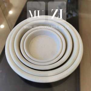 Marble White Round Saucer▸ 大理石白加厚简约花盆底托