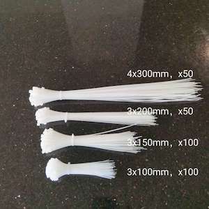 Plastic Tie Strips Semitransparent 4 sizes ▸好用的塑料绑绳