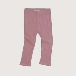 Wide Ribbed Legging - Mauve