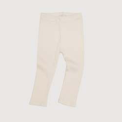 Wide Ribbed Legging - Milk