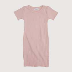 Baby wear: Wide Ribbed Dress - Bisque