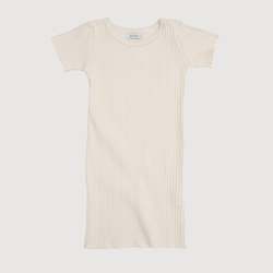 Baby wear: Wide Ribbed Dress - Milk