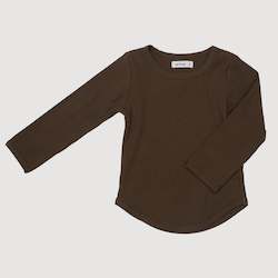 Baby wear: Ribbed Long Sleeve Top - Olive